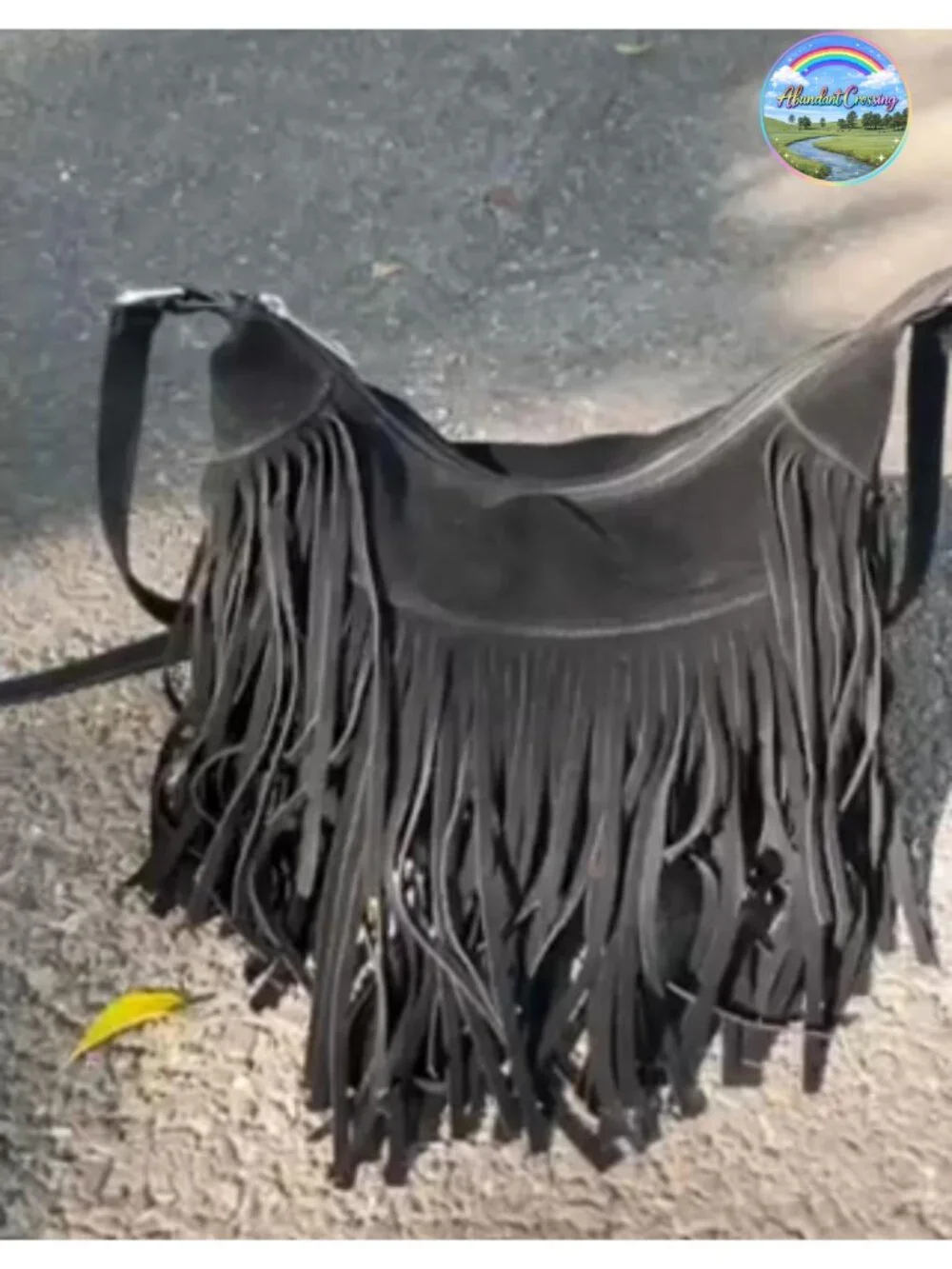 Women Fringe Hobo Bag Vegan Suede Tassel Hippie Crossbody Purse